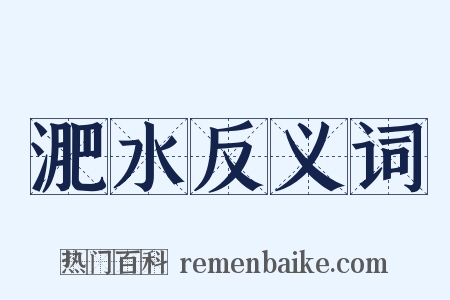 淝水反义词是什么意思的图片